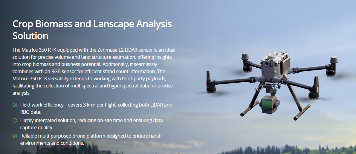 Crop Biomass and Lanscape Analysis Solution